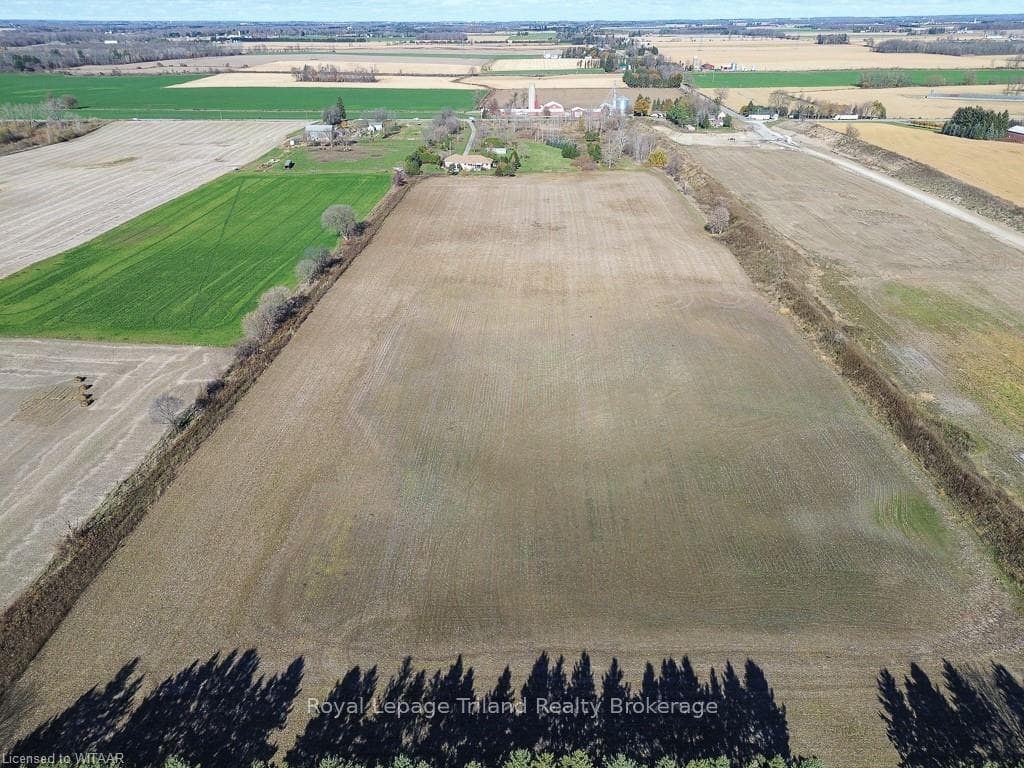 Aerial view from south end of property looking nor