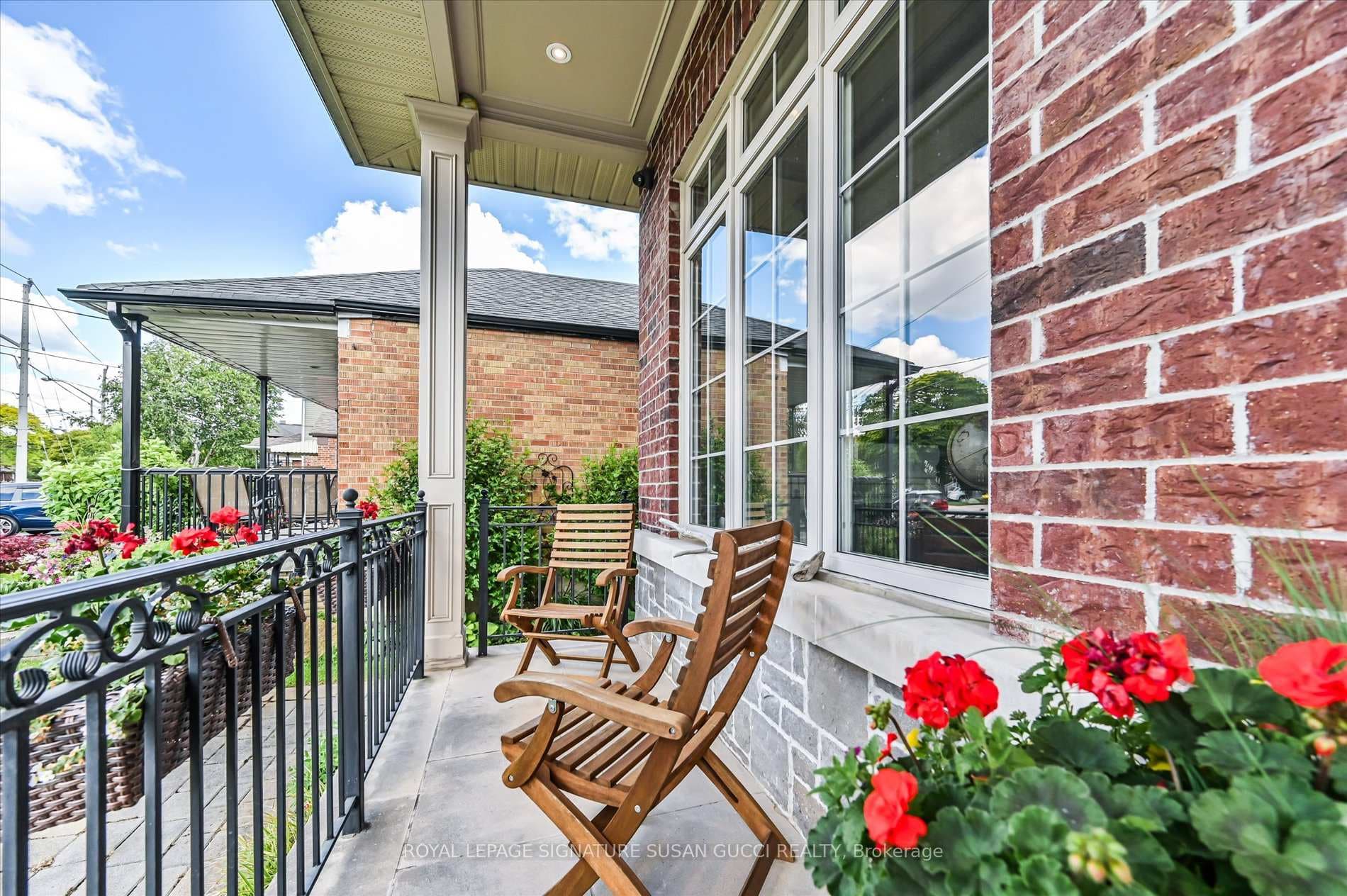 Charming front porch for enjoying morning coffee