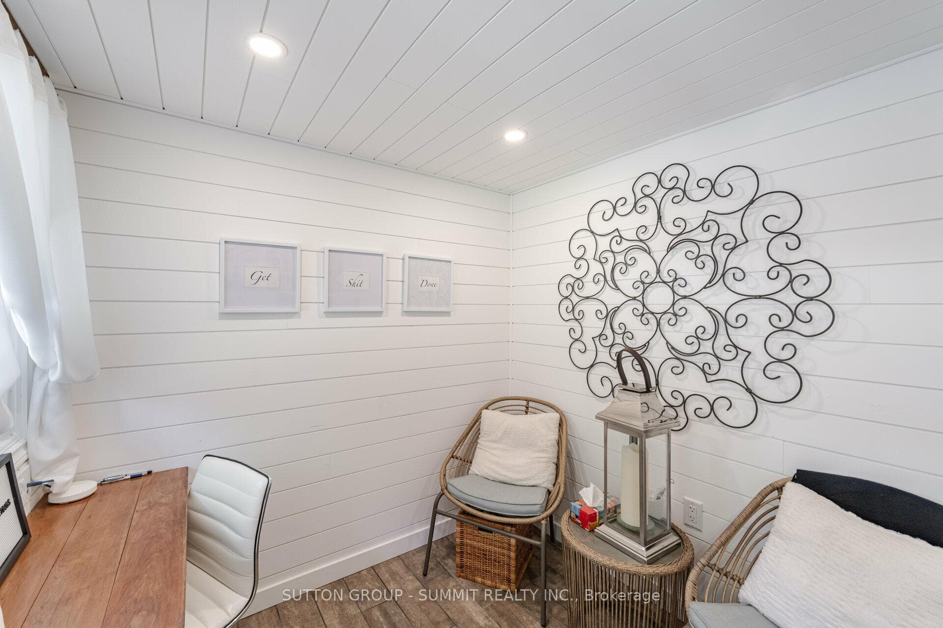 Inside the heated office/bunkie