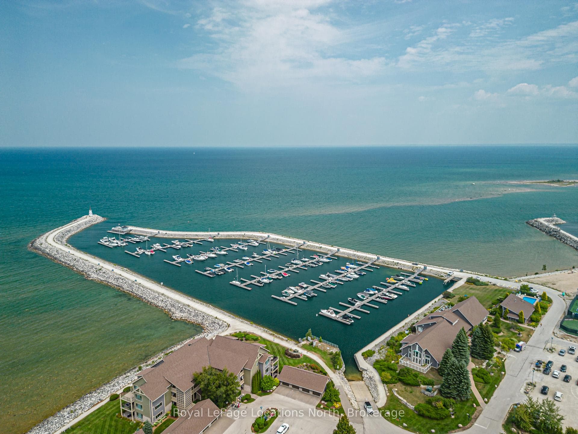 private marina on site