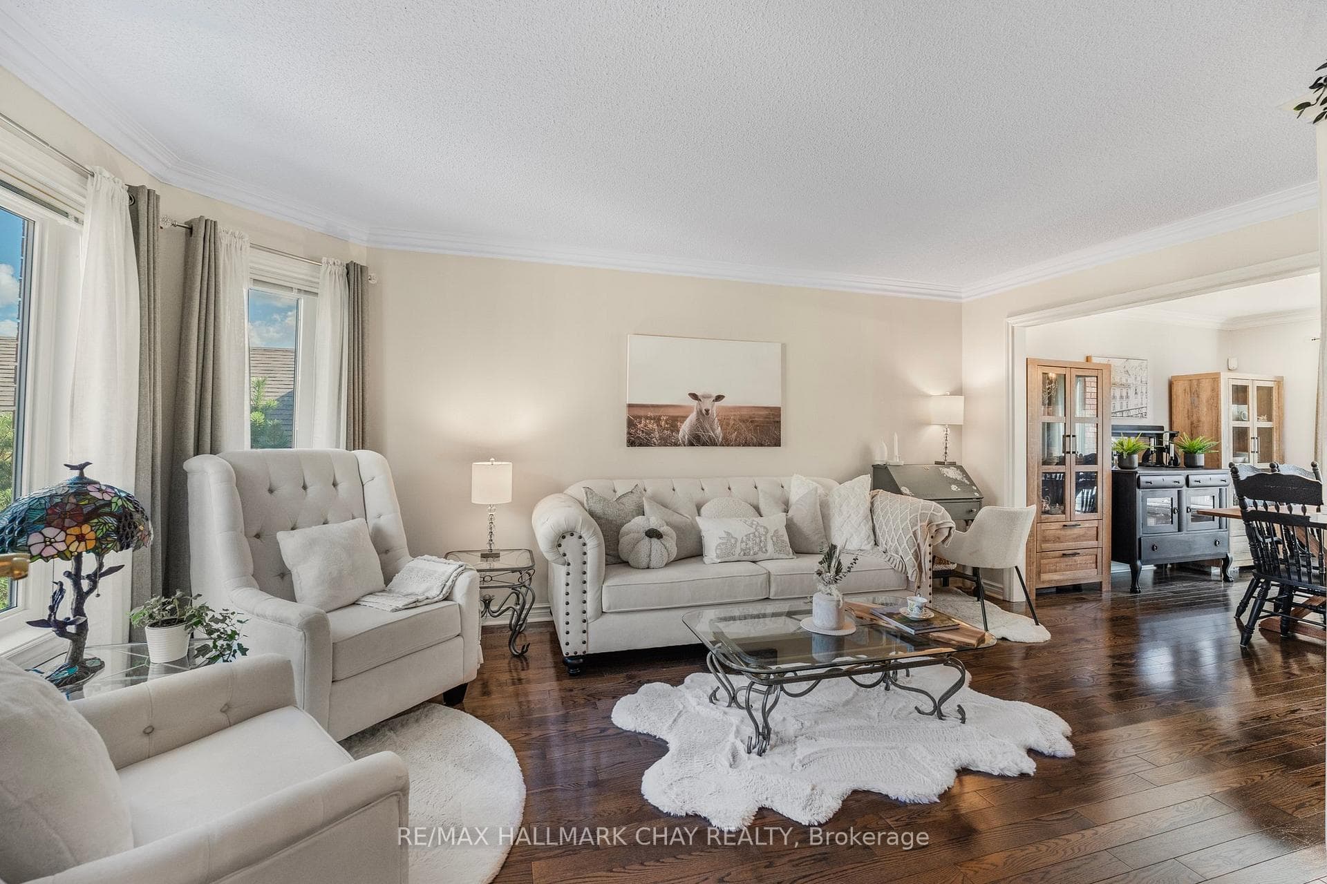 Living room with hardwood floor