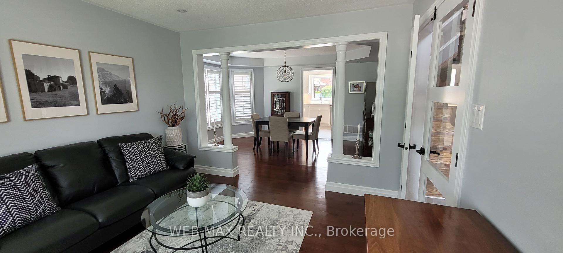 bay window dining room leads to kitchen