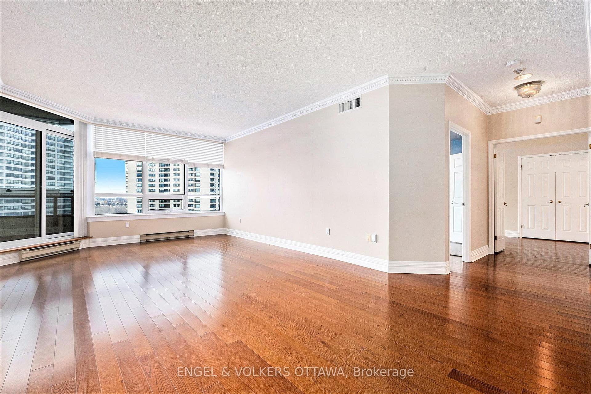 Living space with patio access