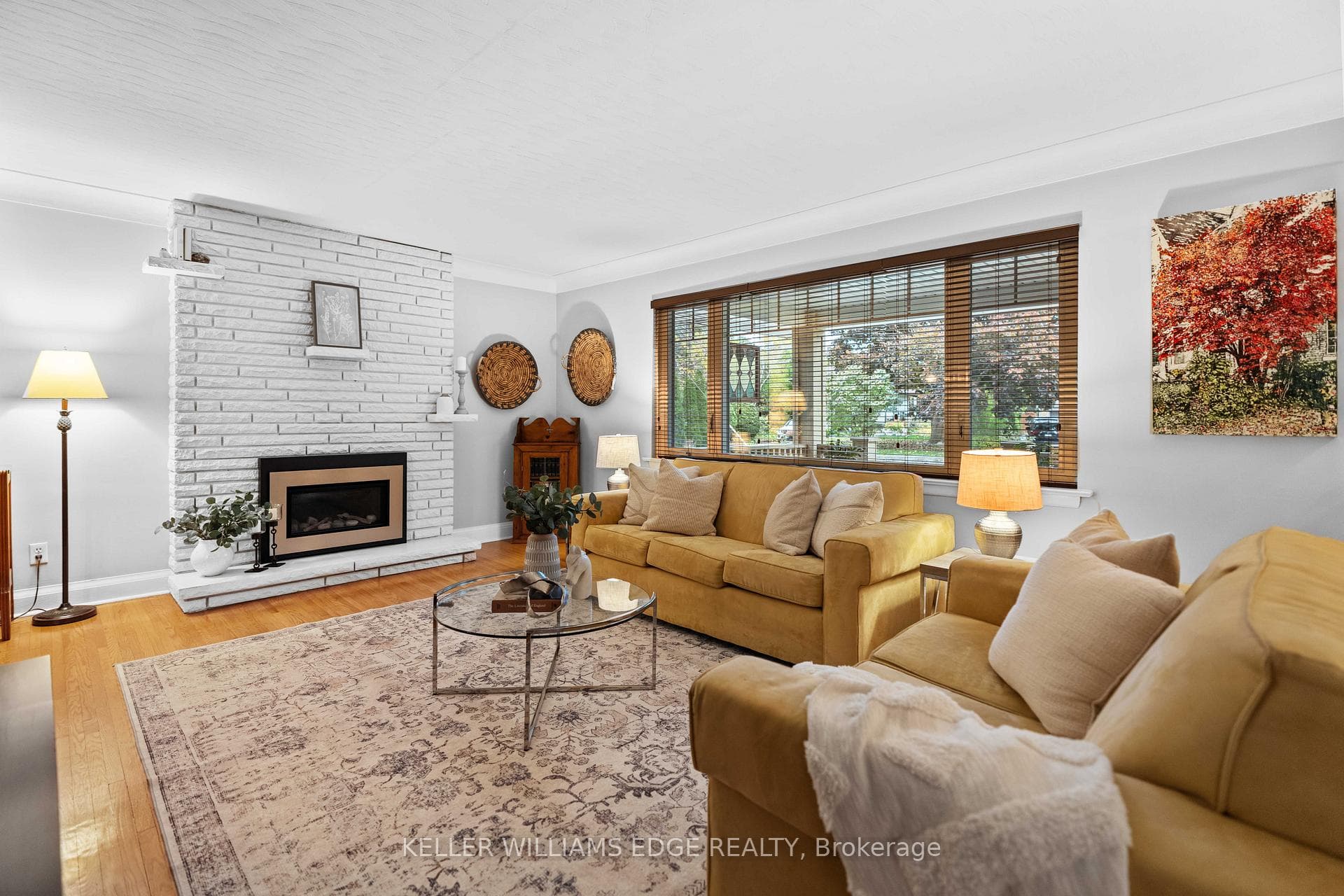 Living room with gas fireplace