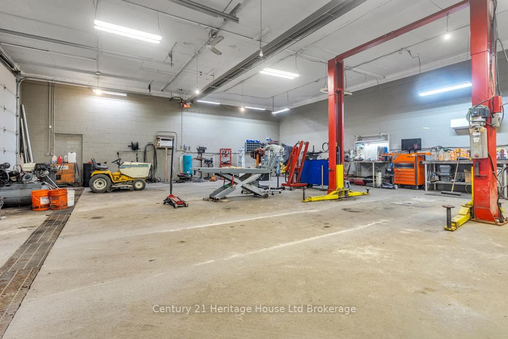 Shop has radiant gas heat; heat pump
