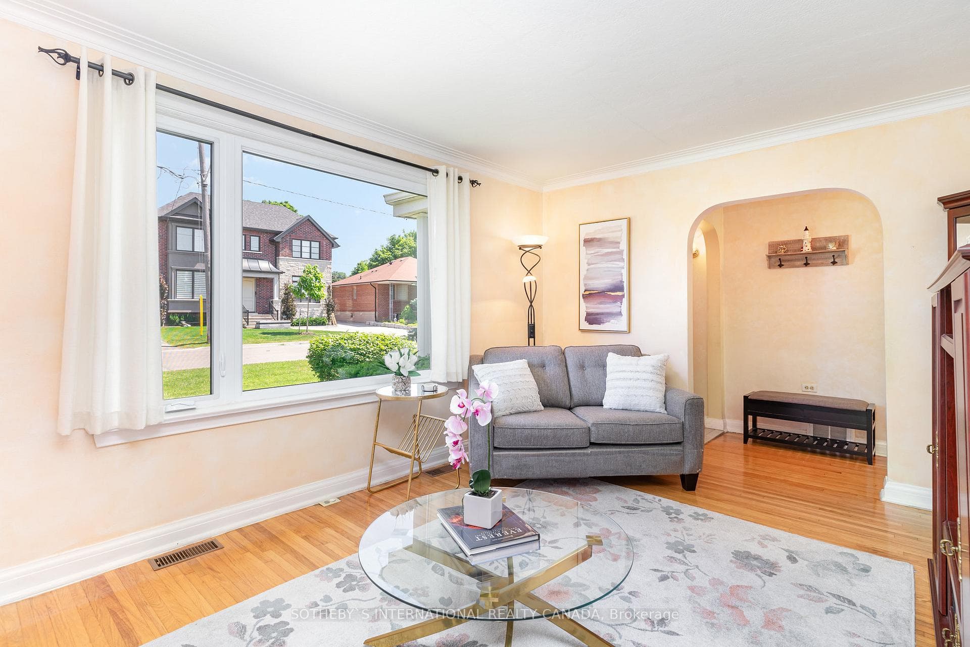 Living room with large window