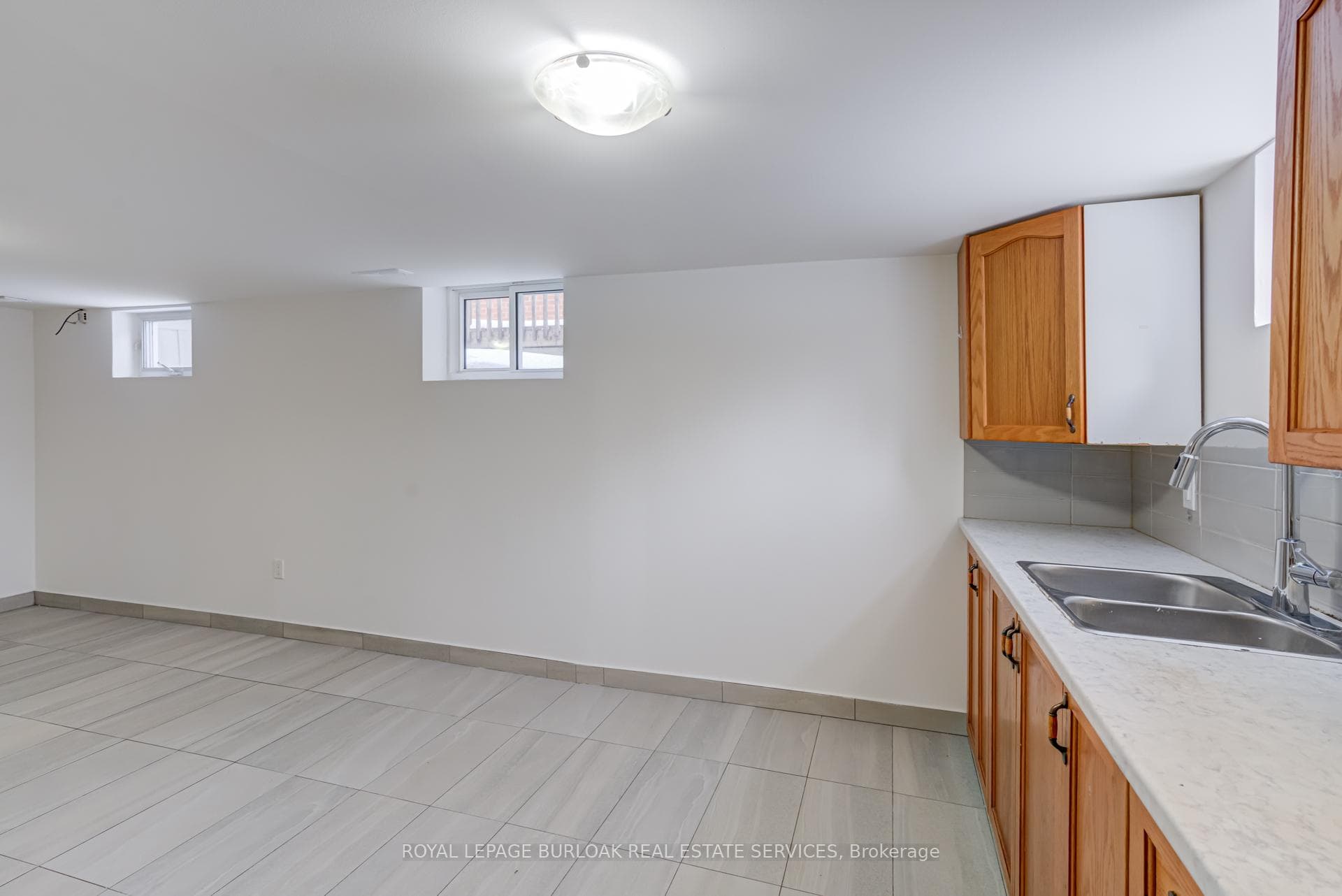 Basement level kitchen