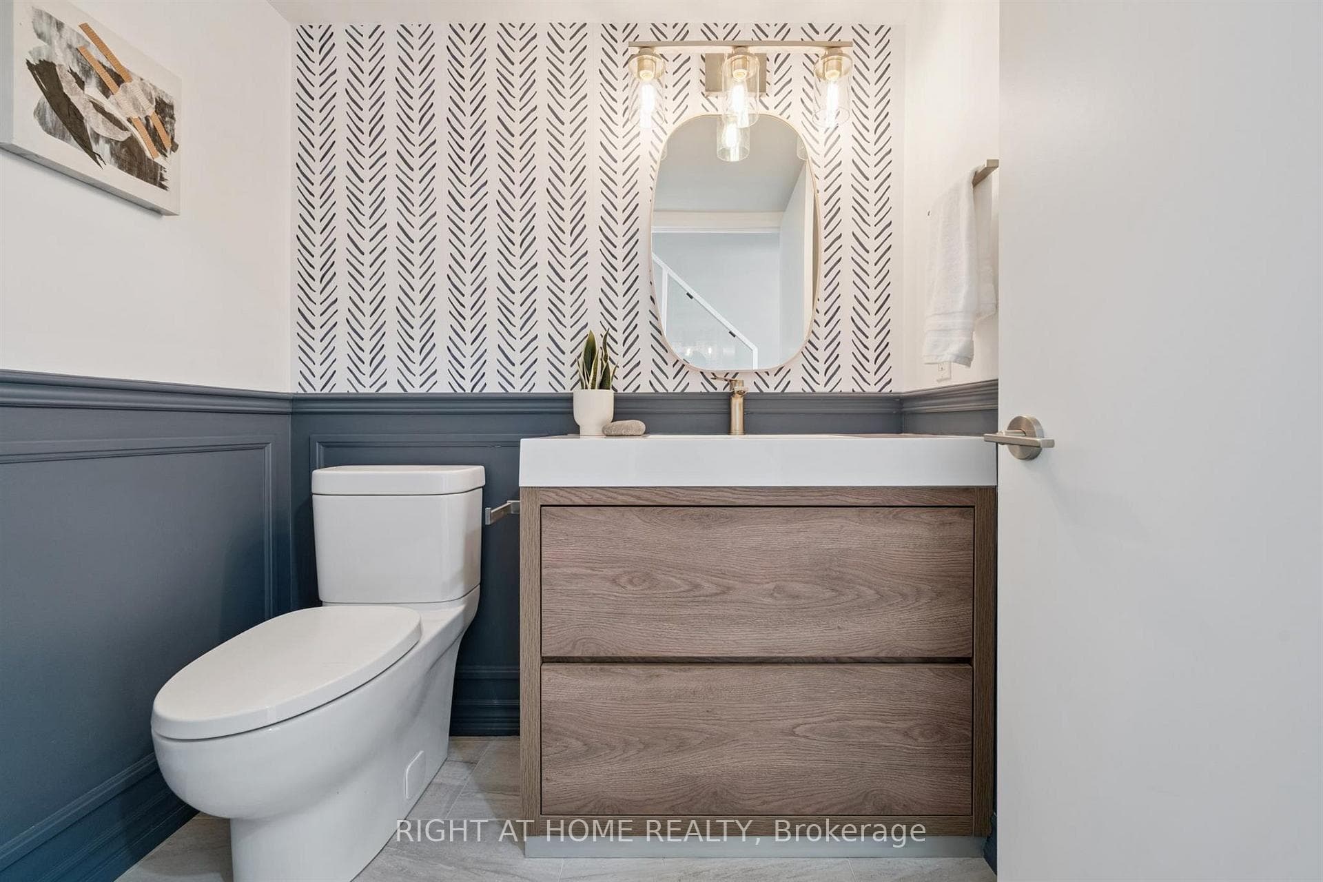 Renovated powder room