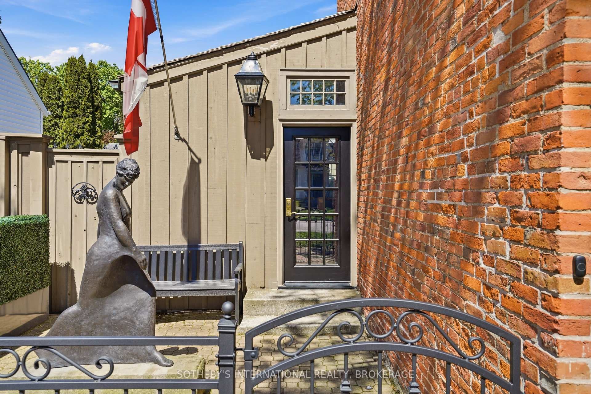 Iron courtyard fencing and gate, 2024.
