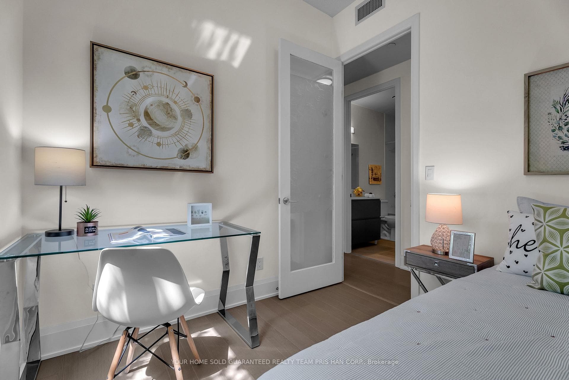 Den with French Door