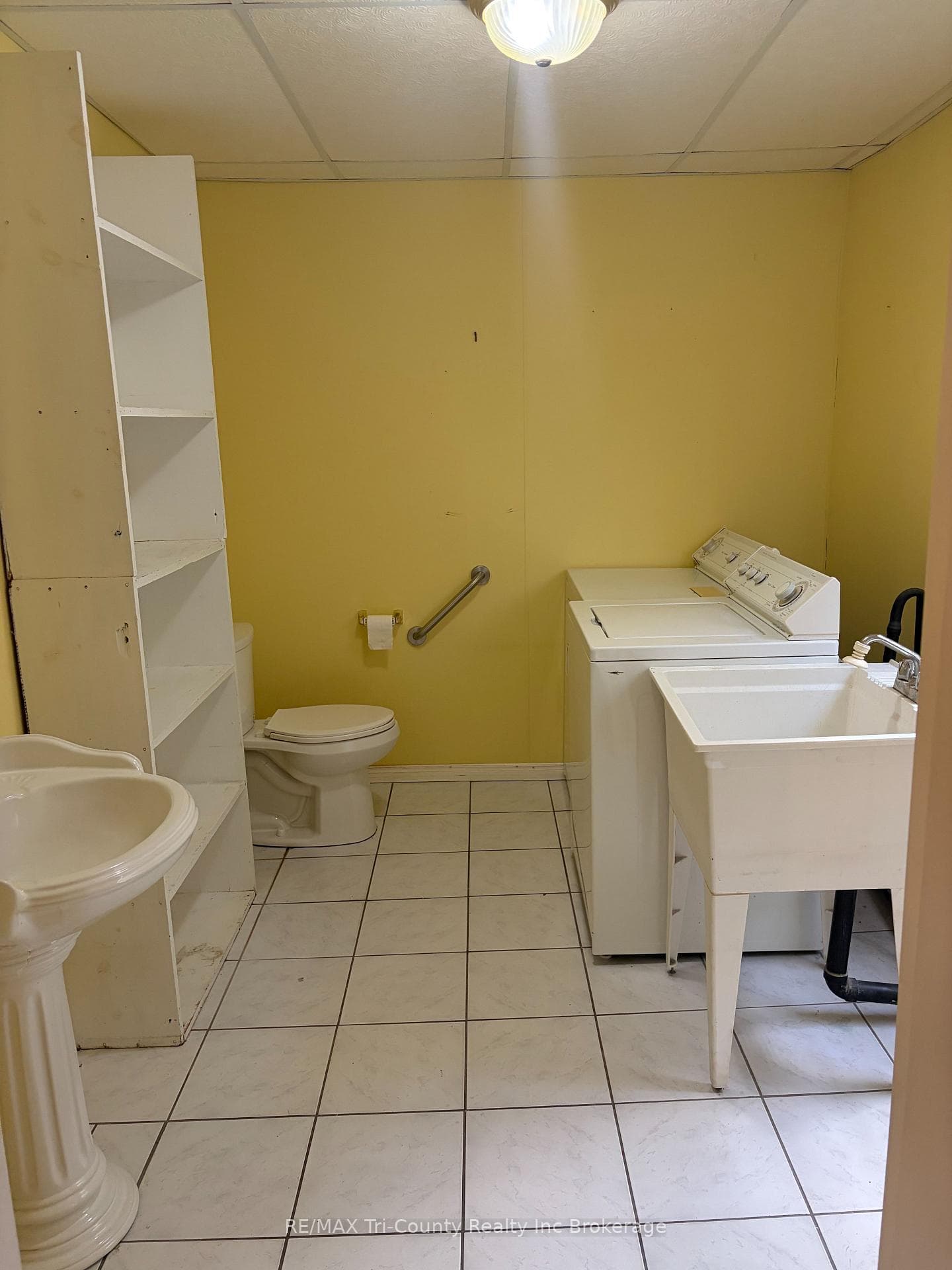 Main floor bath and laundry room