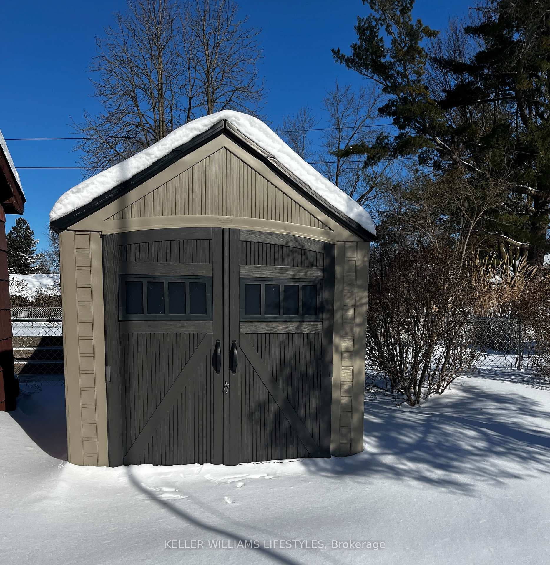 Shed in backyard