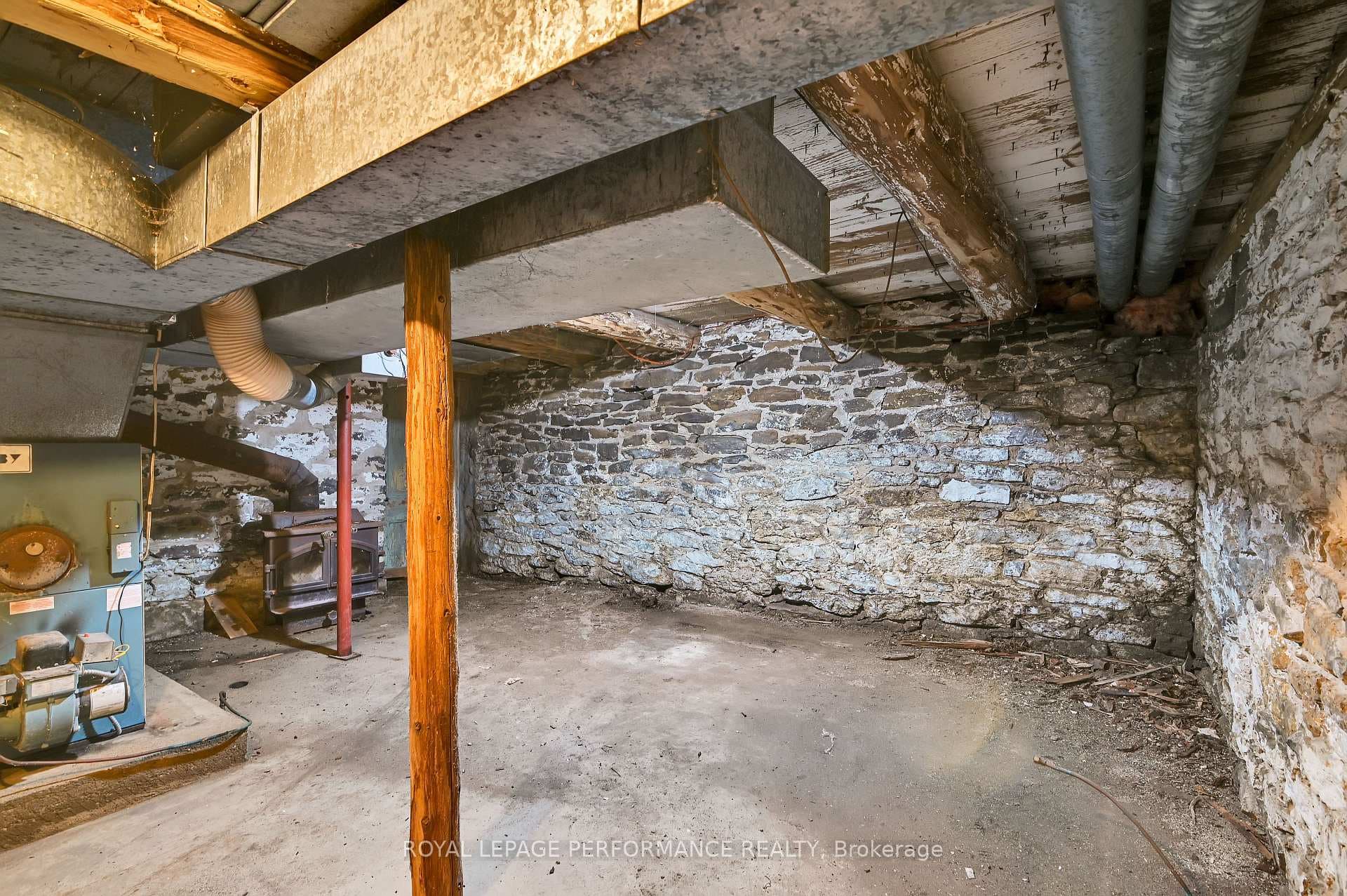 Unfinished Basement storage area