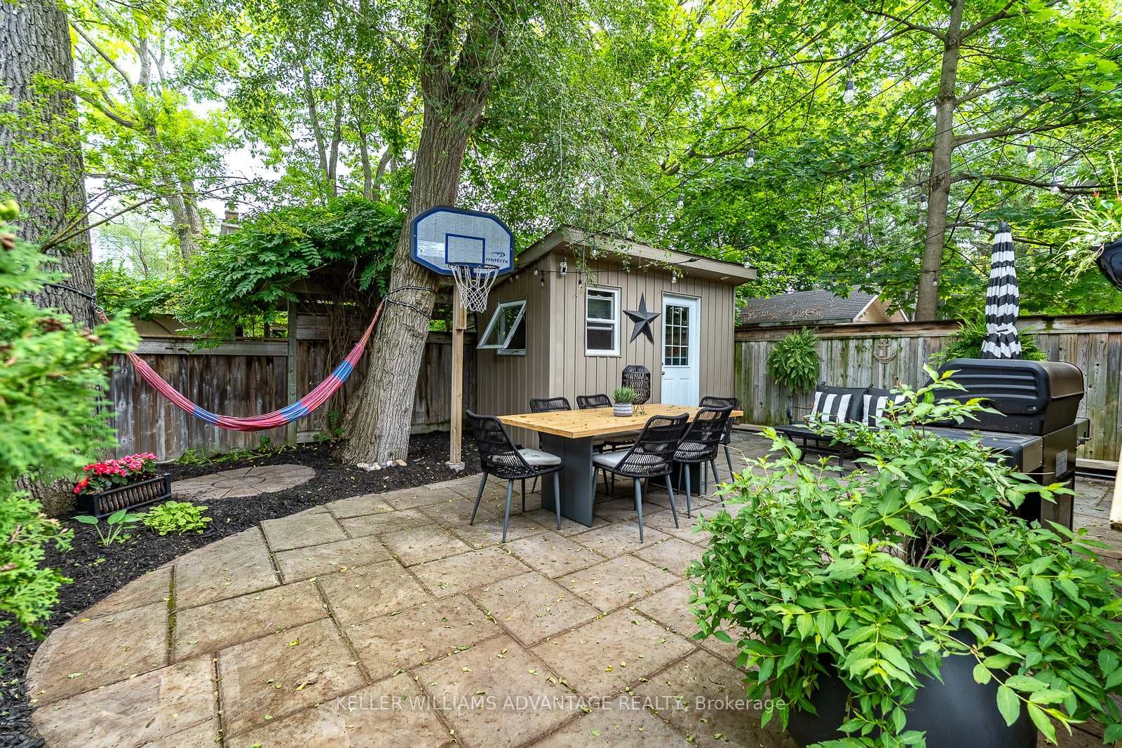 Garden shed with hydro.