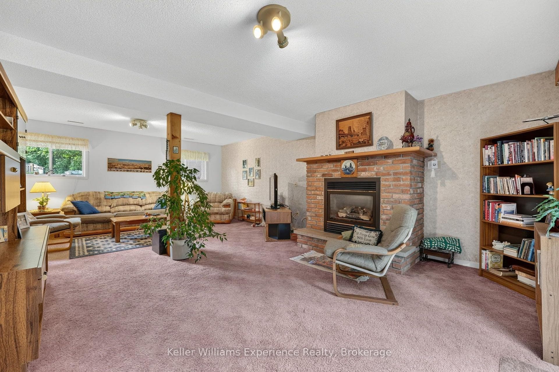 lower area rec room with walkout