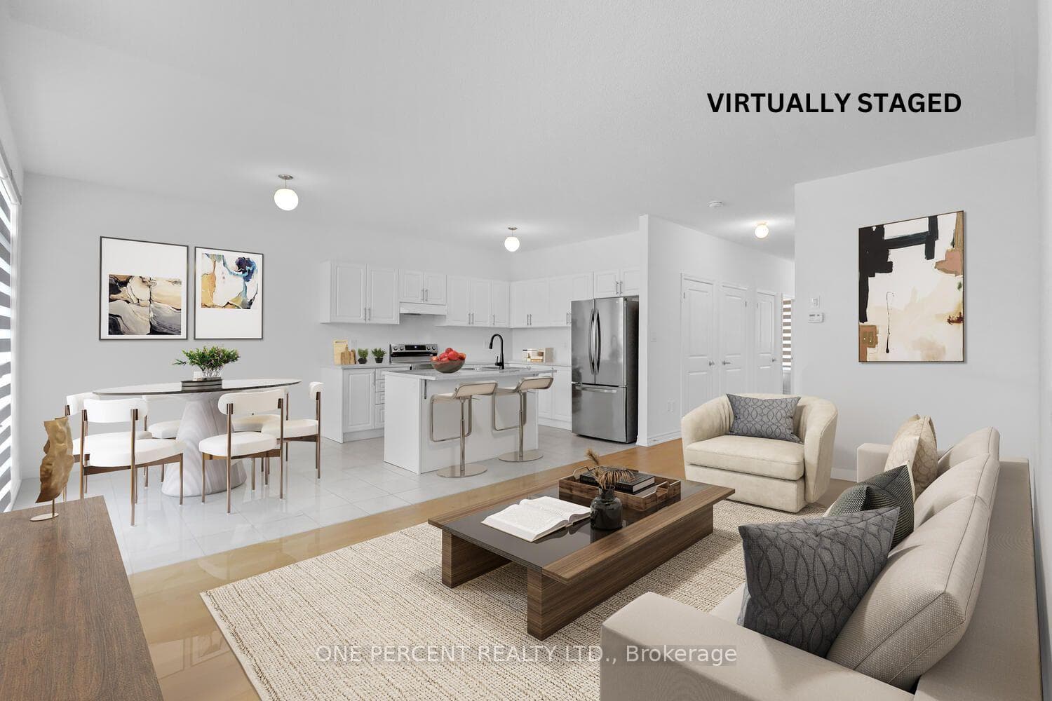 *Virtually Staged Living/Kitchen/Dining