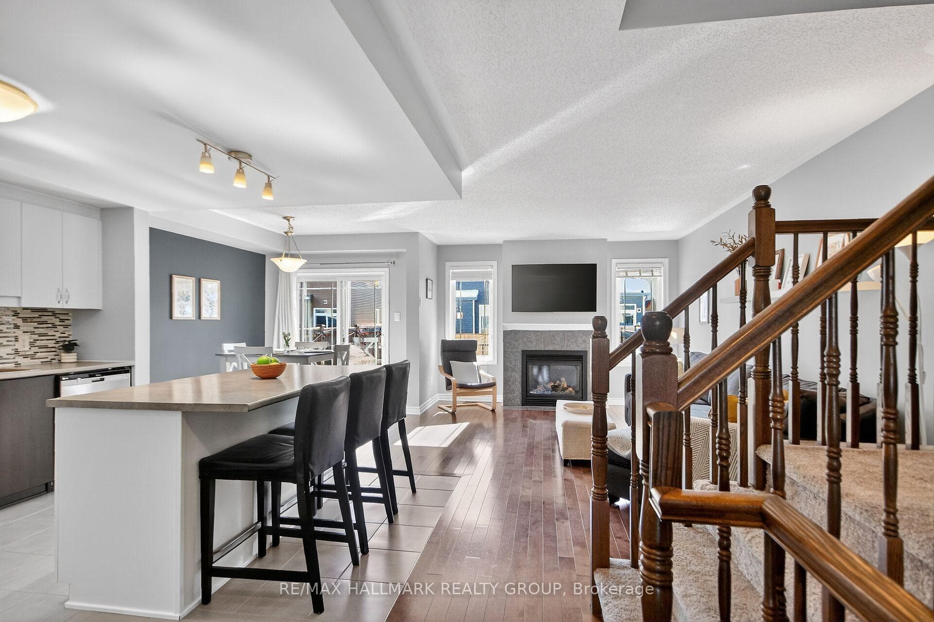 Open concept layout is light and bright.
