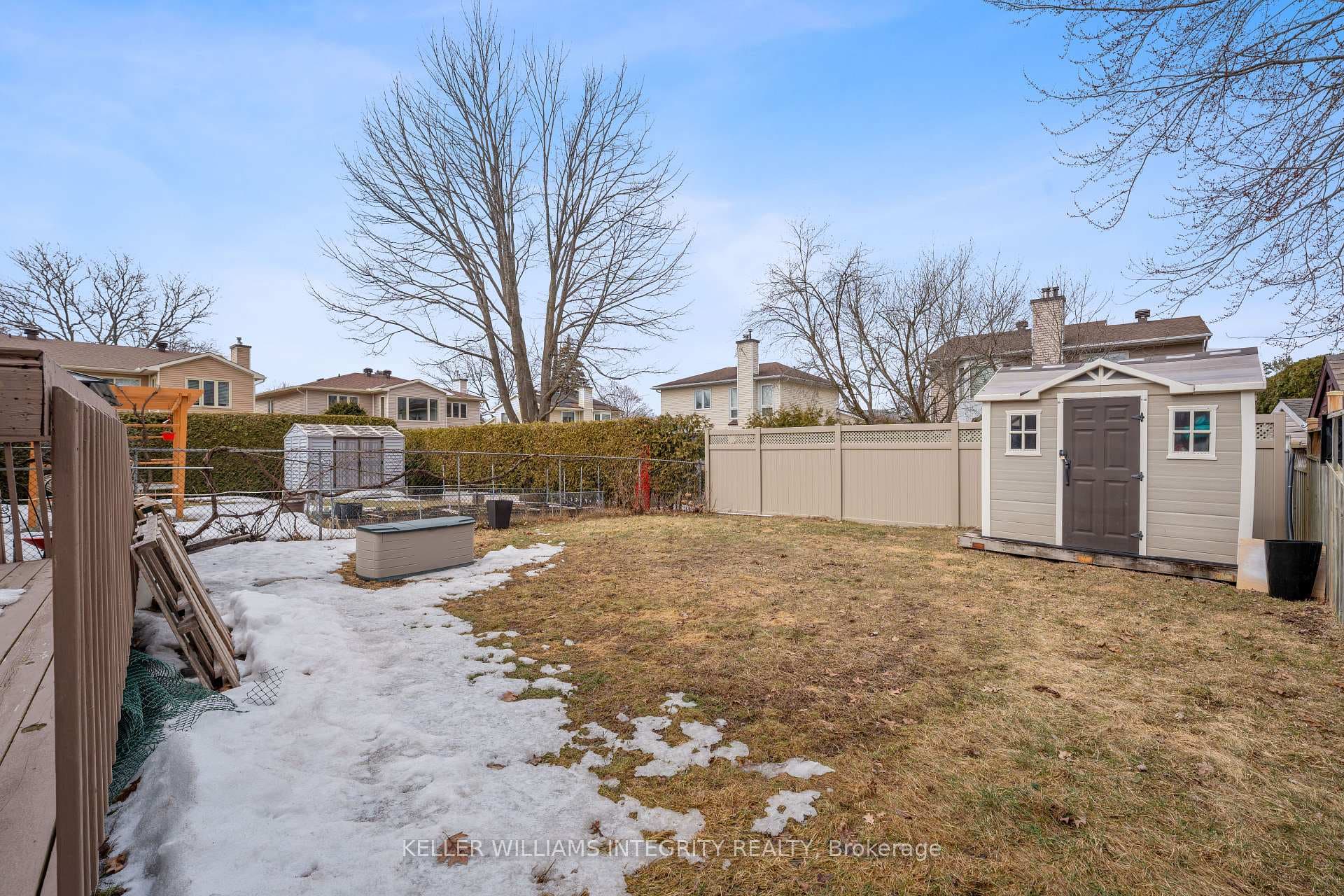 Fully Fenced in backyard.