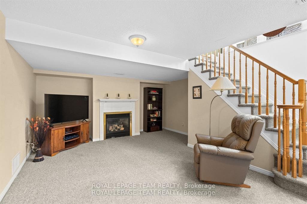Family room with gas fireplace