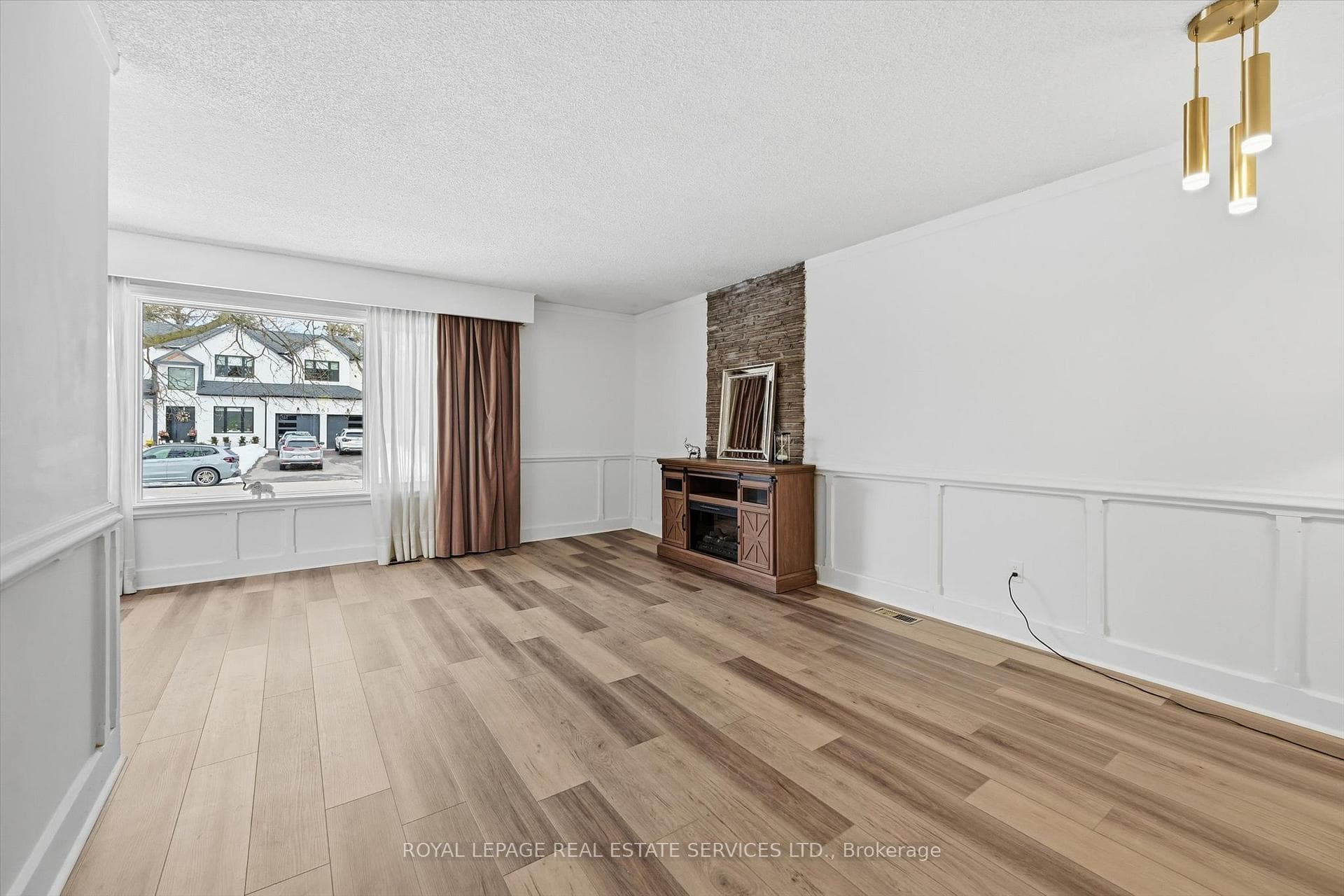 Living Room w/Furniture-Style Electric Fireplace