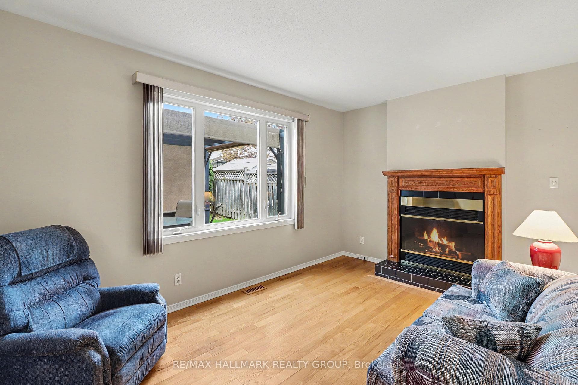 Hardwood floor through main level family room