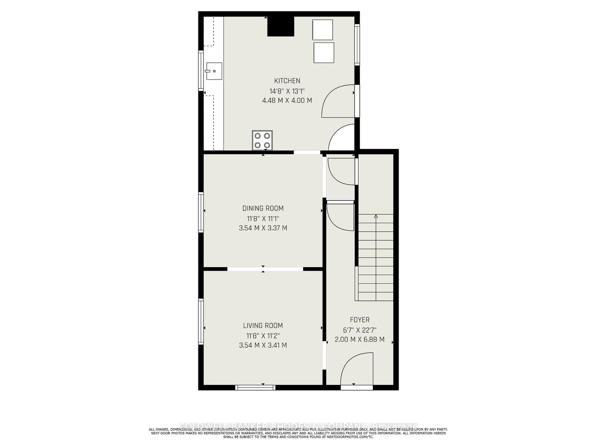 Unit 1 (Main House) - Main floor plan