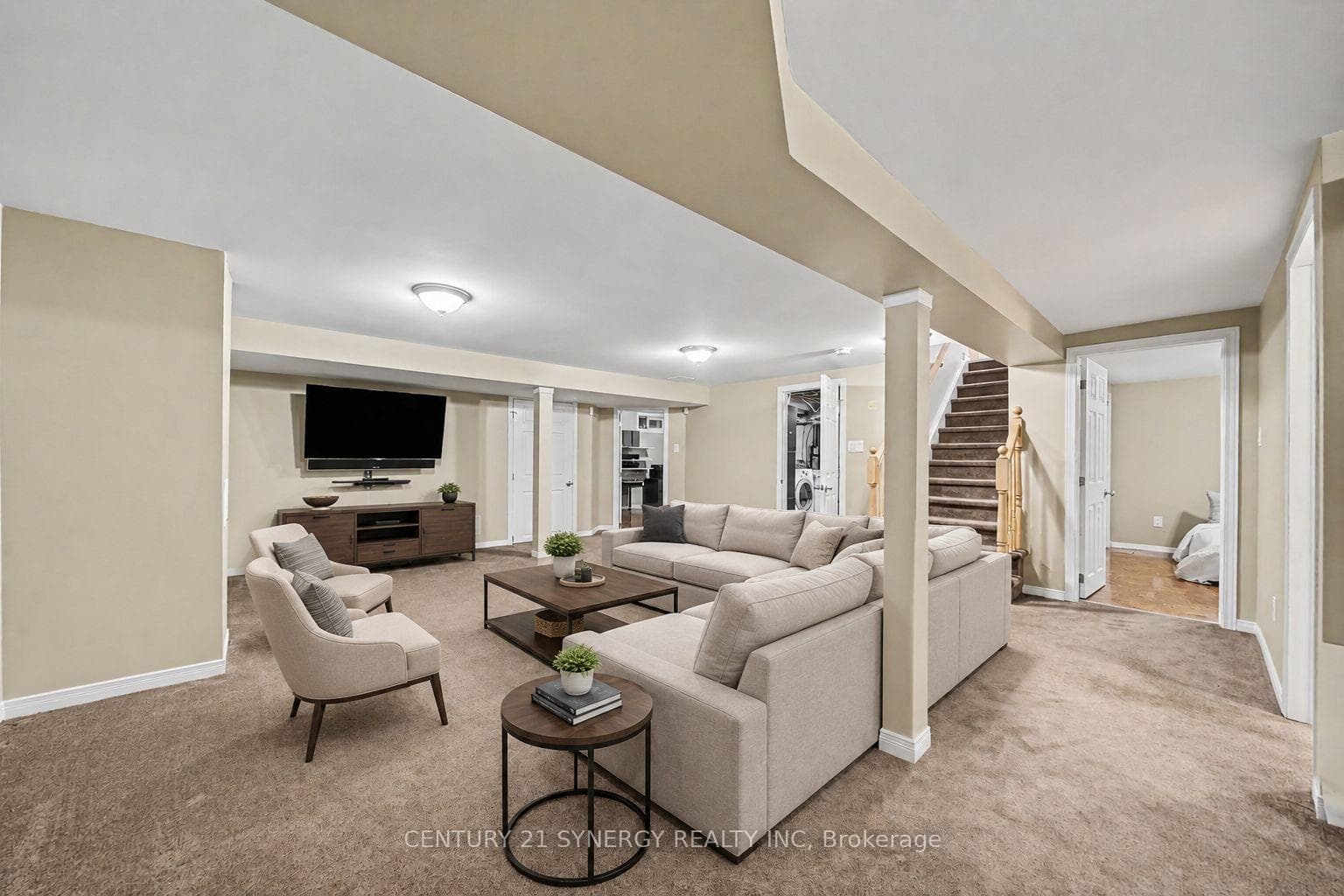 Lower Level Rec Room - Virtually Staged