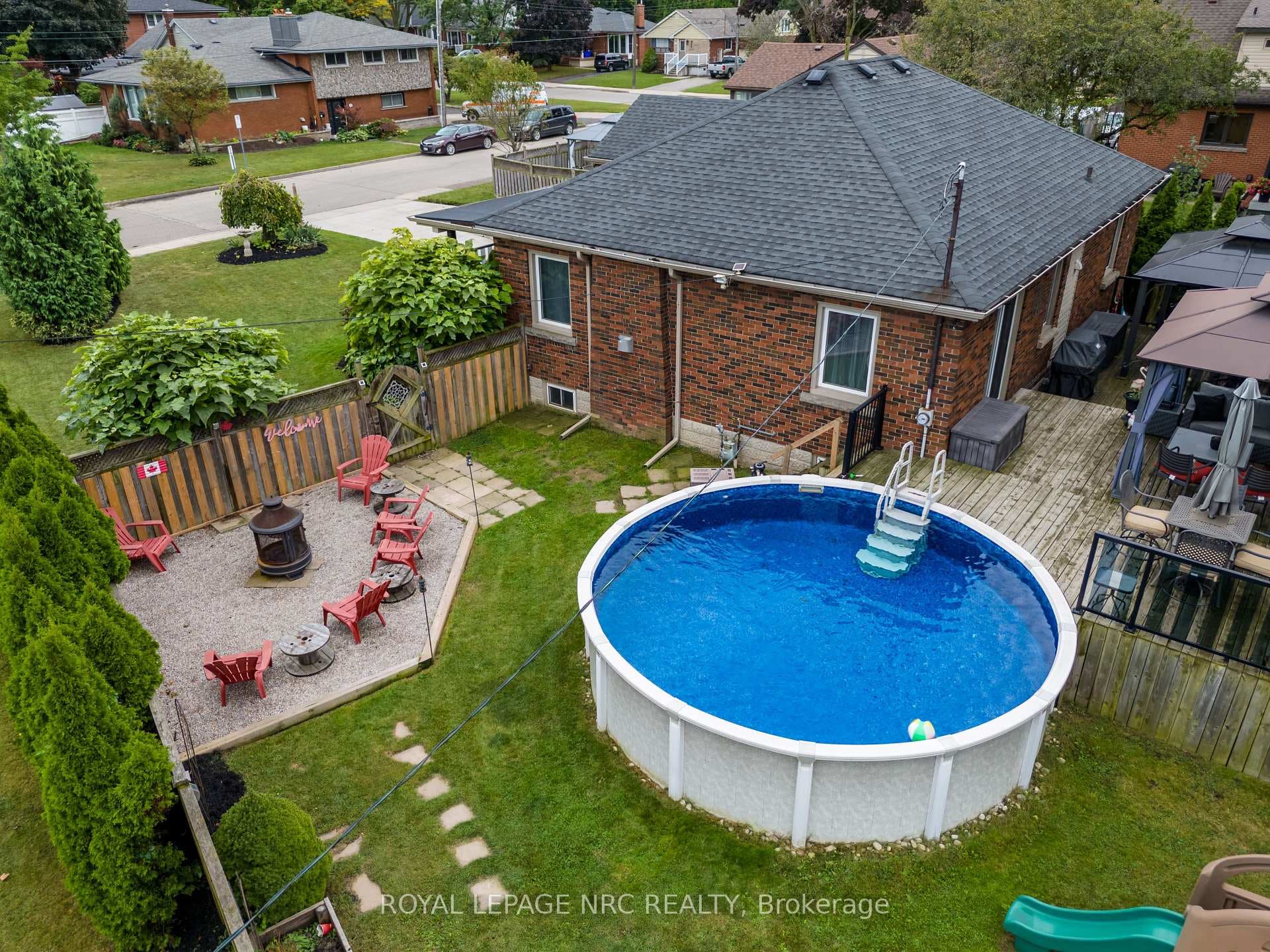 Aerial view of Pool and Deck