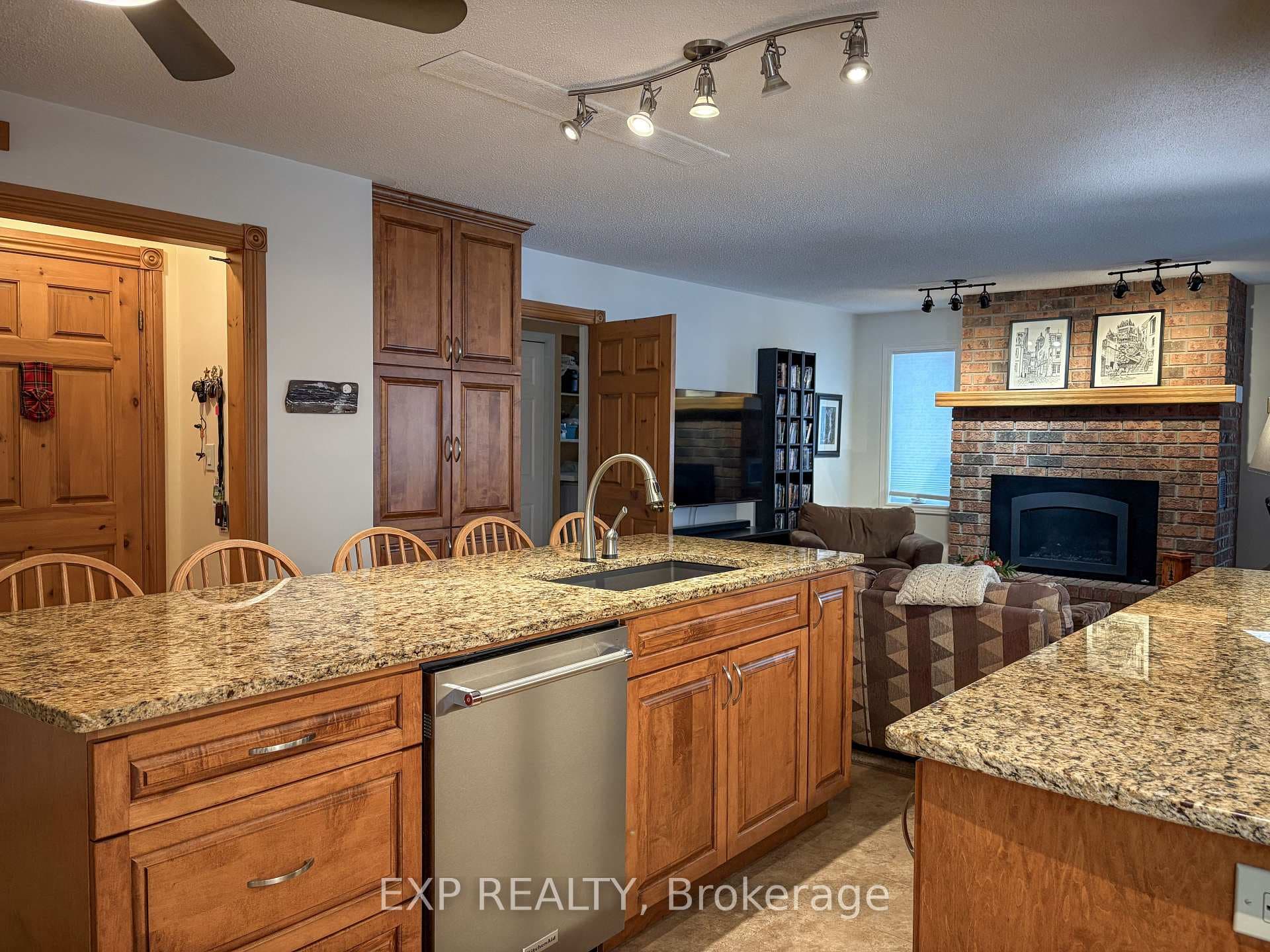 Open to the fam. rm with gas fireplace