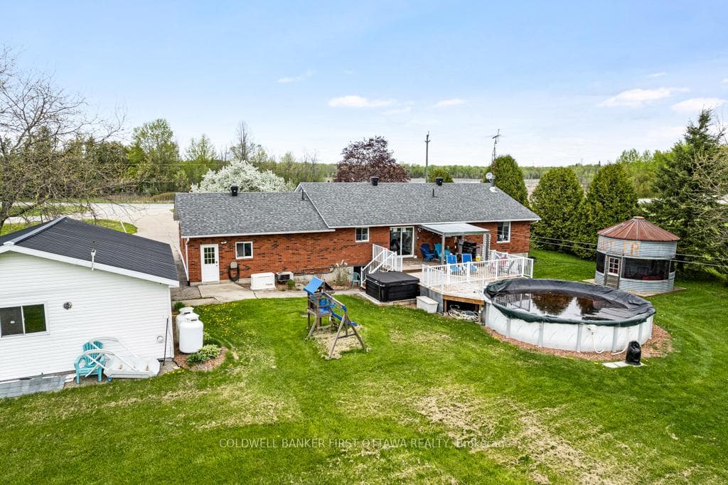 Staycation backyard with hot tub and pool