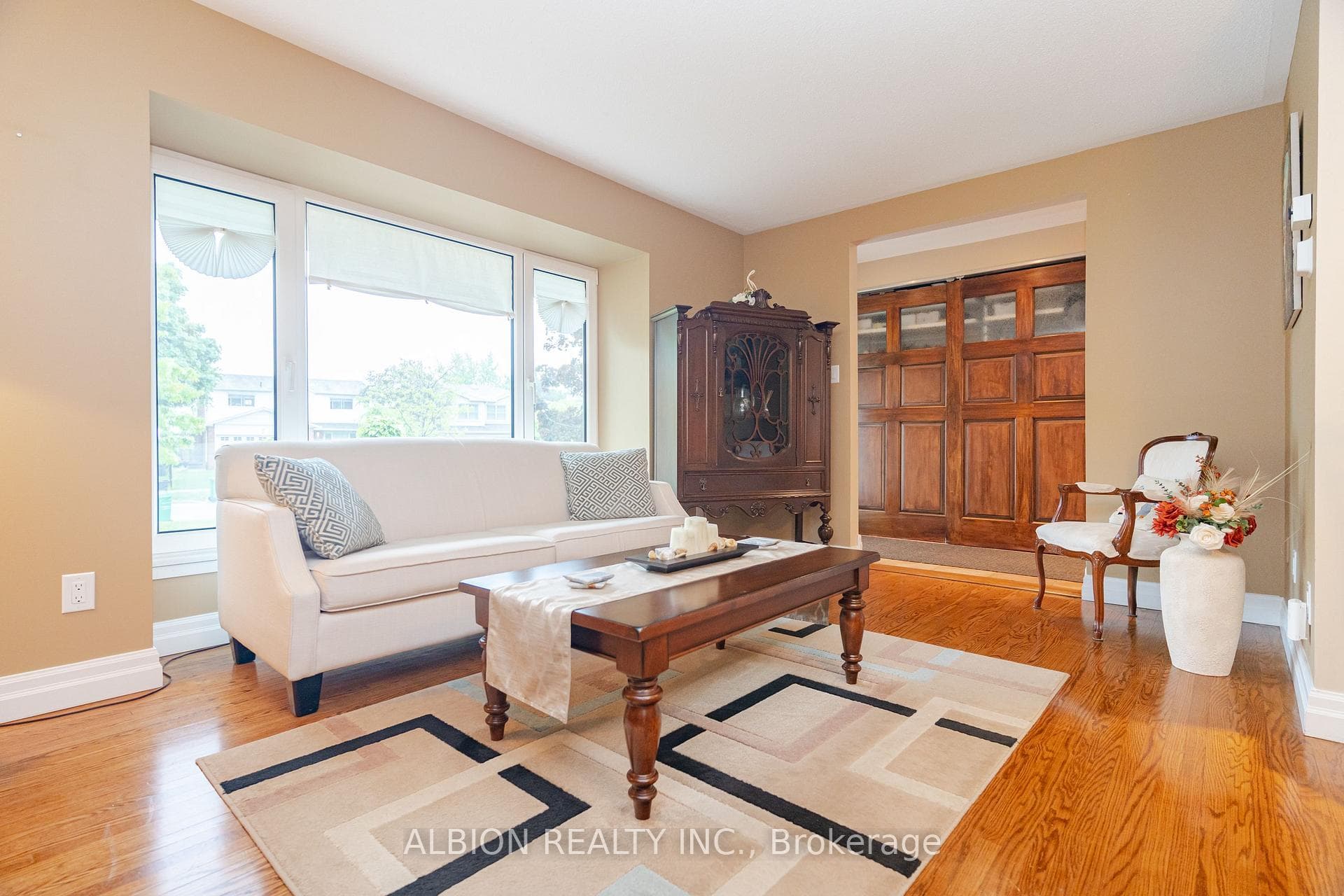 Gleaming hardwood floors