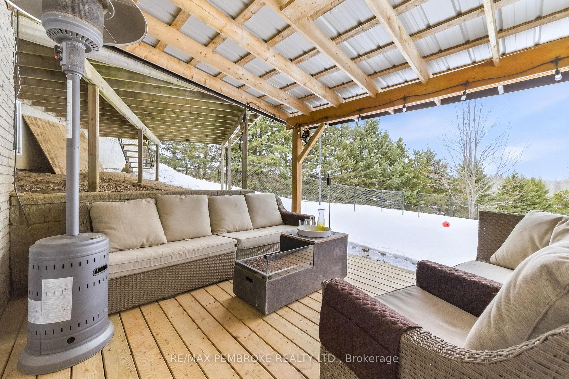 Relax in the covered area