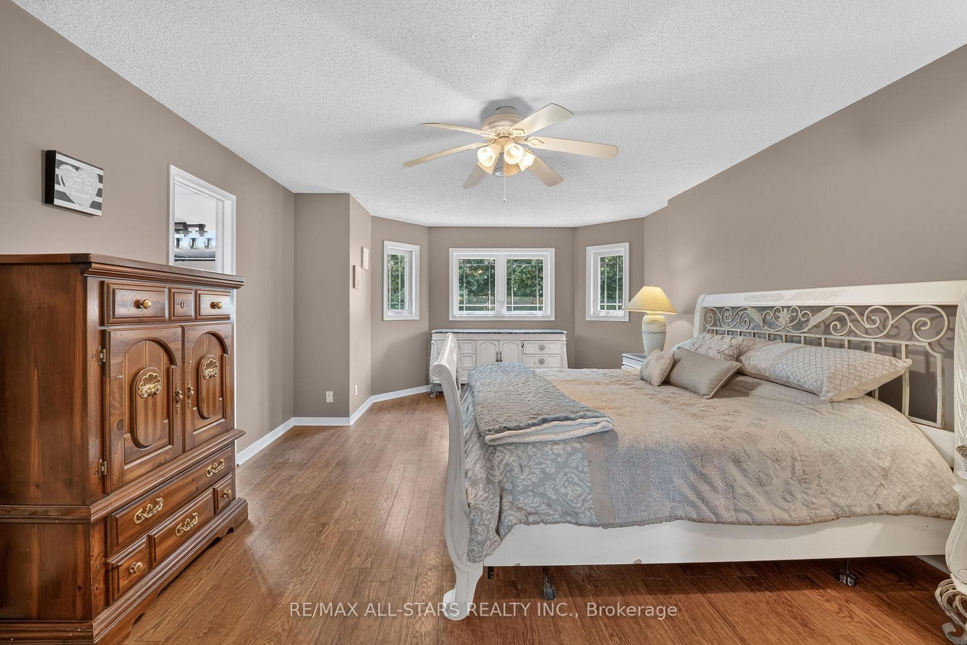 Primary bedroom fits a King size bed
