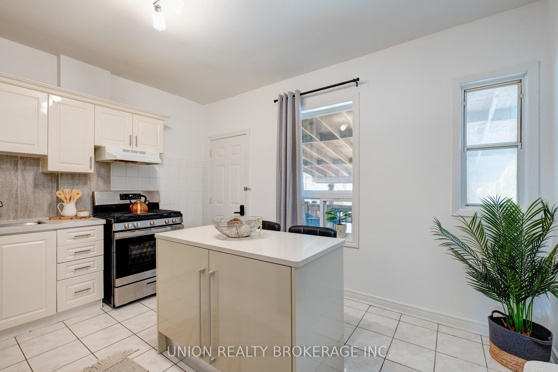 Modern kitchen walks out to yard