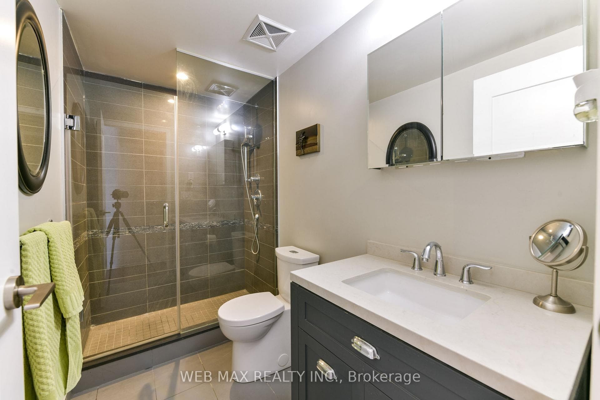 Second Bathroom with Quartz Counter Top.