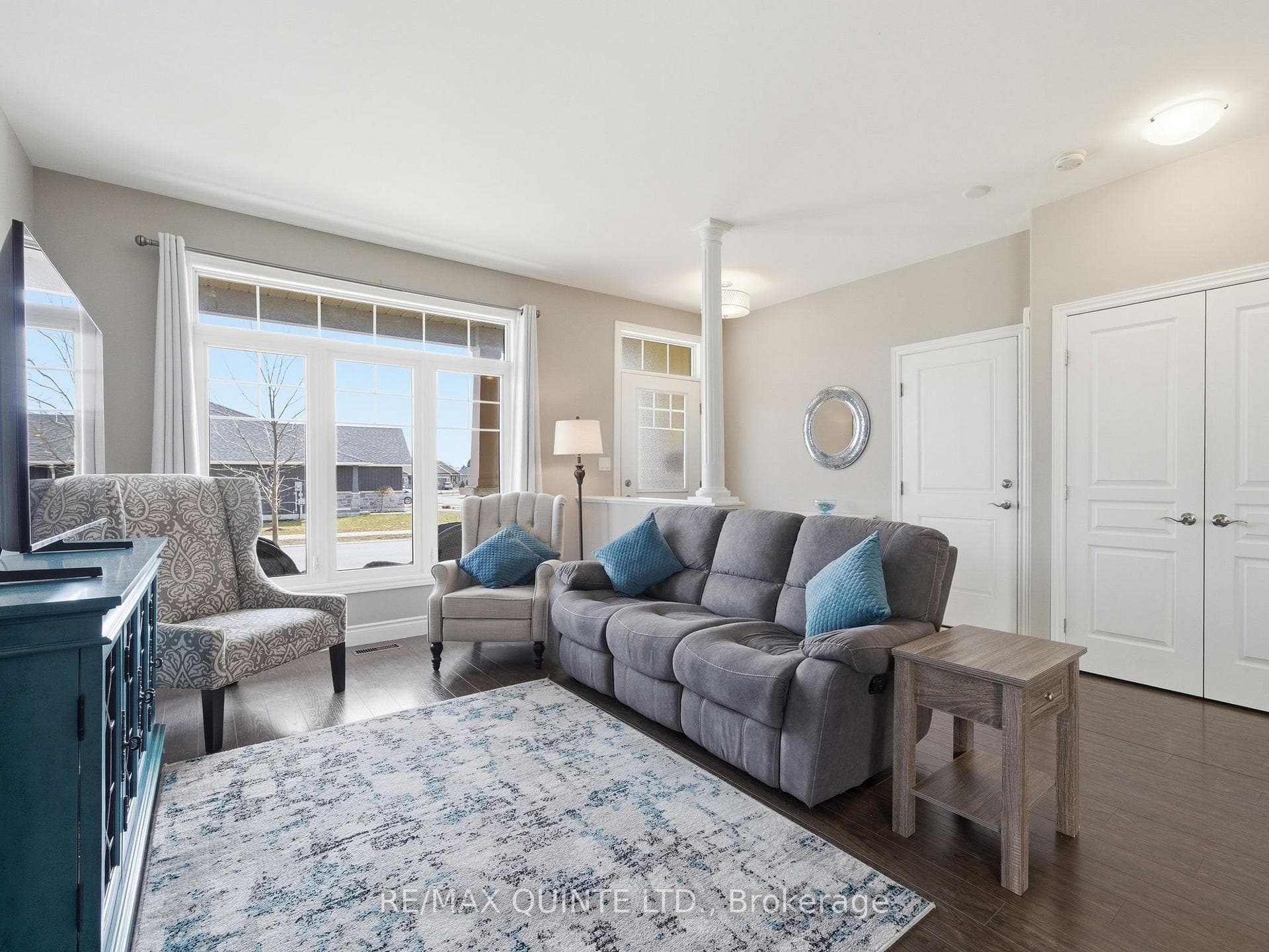 Lots of natural light through large windows.
