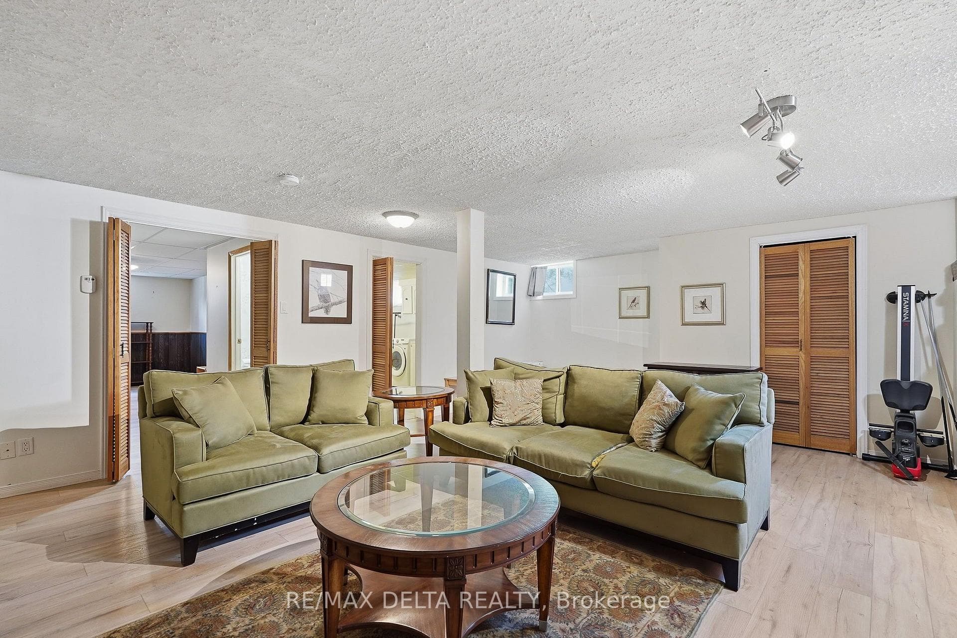 Basement recreation room.