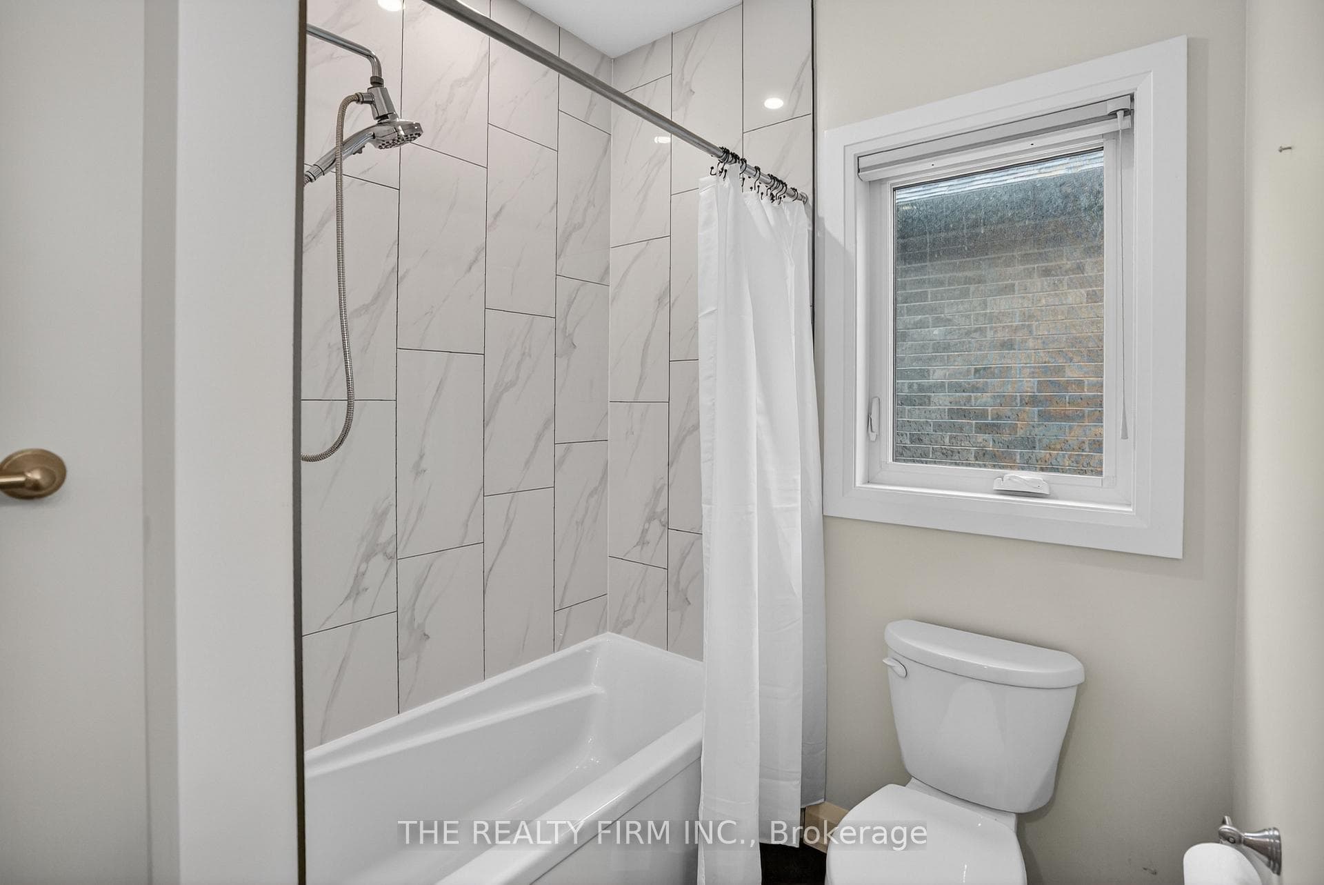 Tiled in shower for 1st bathroom