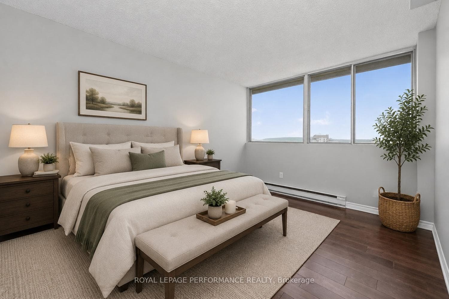 Virtually staged bedroom