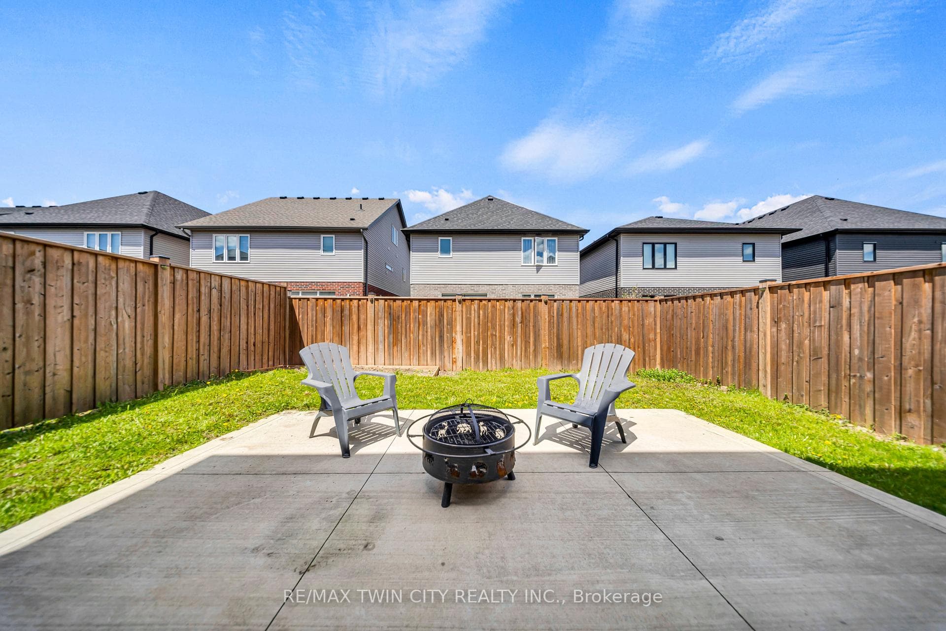 Concrete Patio in Backyard