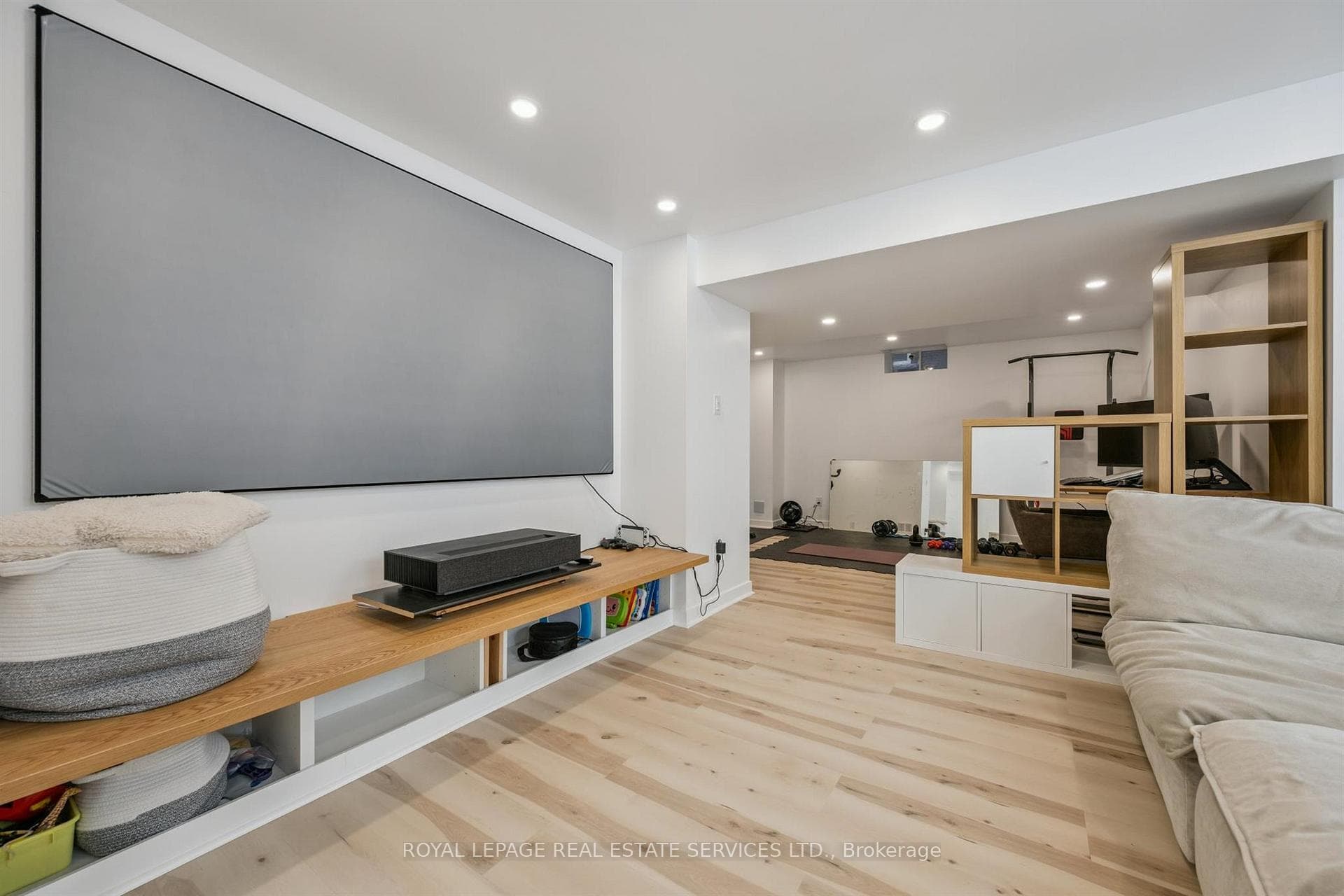 Family/Recreation Room with Luxury Vinyl Flooring
