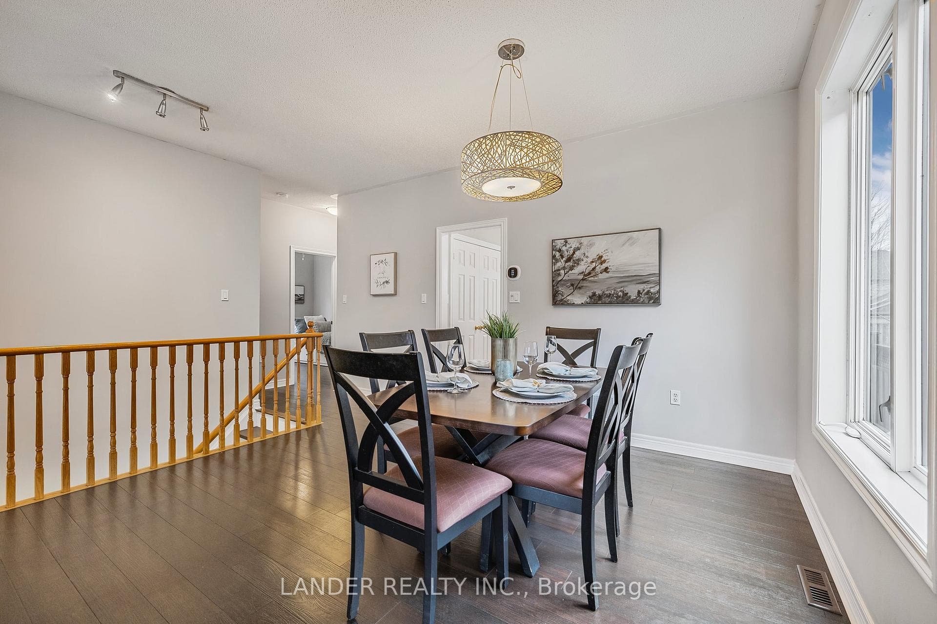 Dining Room with Bright Windows