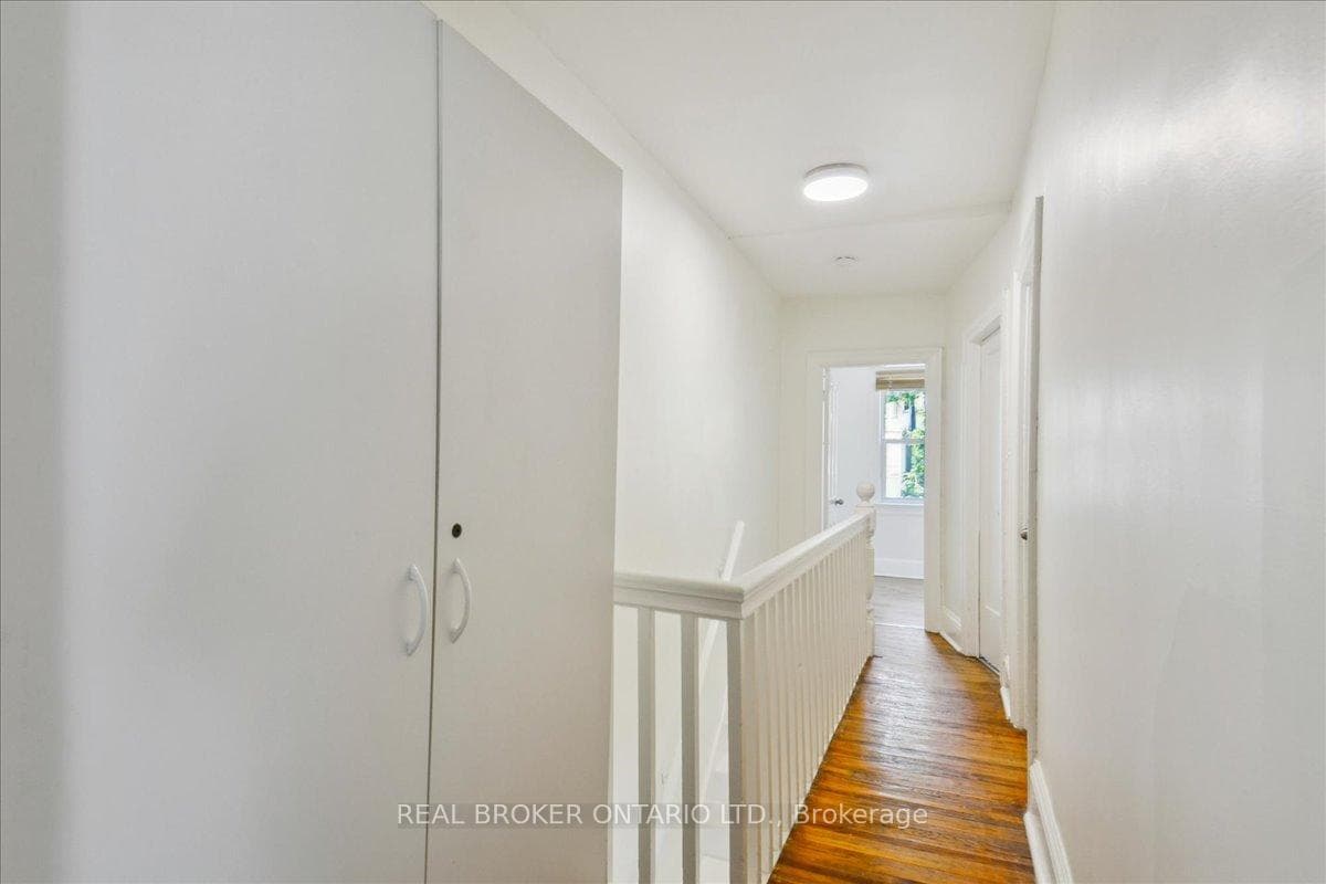 Second floor hallway with storage closet