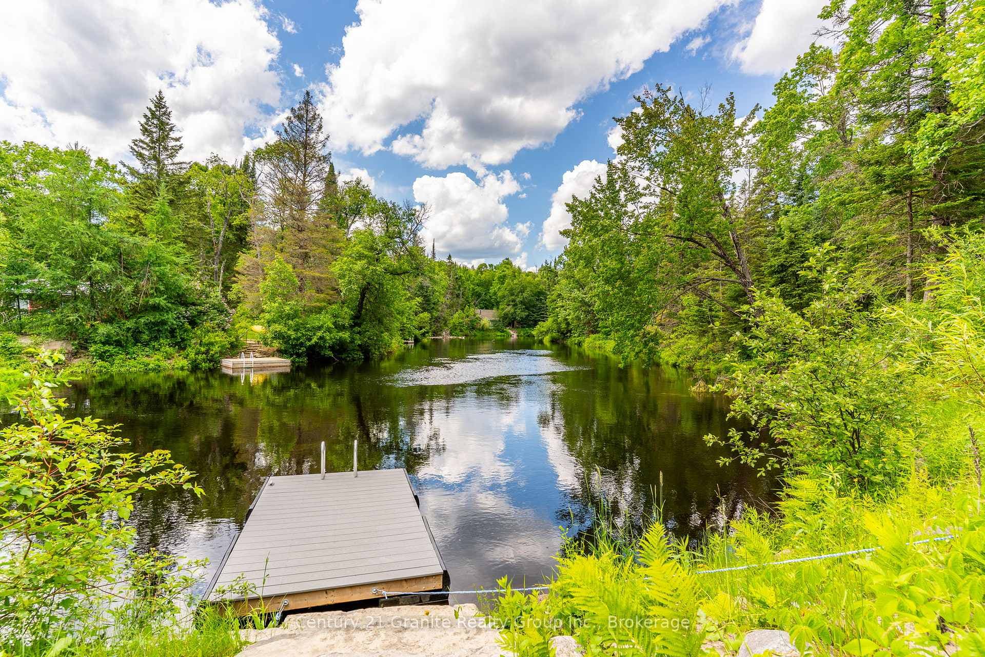 Clean swimming and deep water off the dock