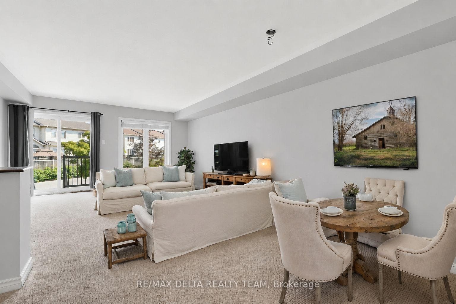 Virtually Staged Living/Dining Area