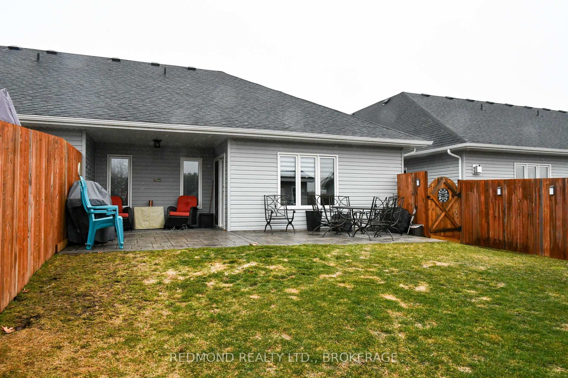 Both covered and open patio areas
