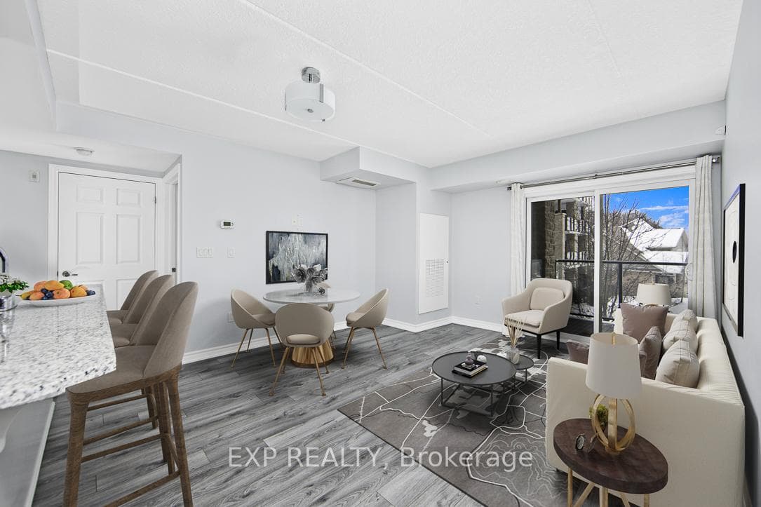 Great room virtually staged