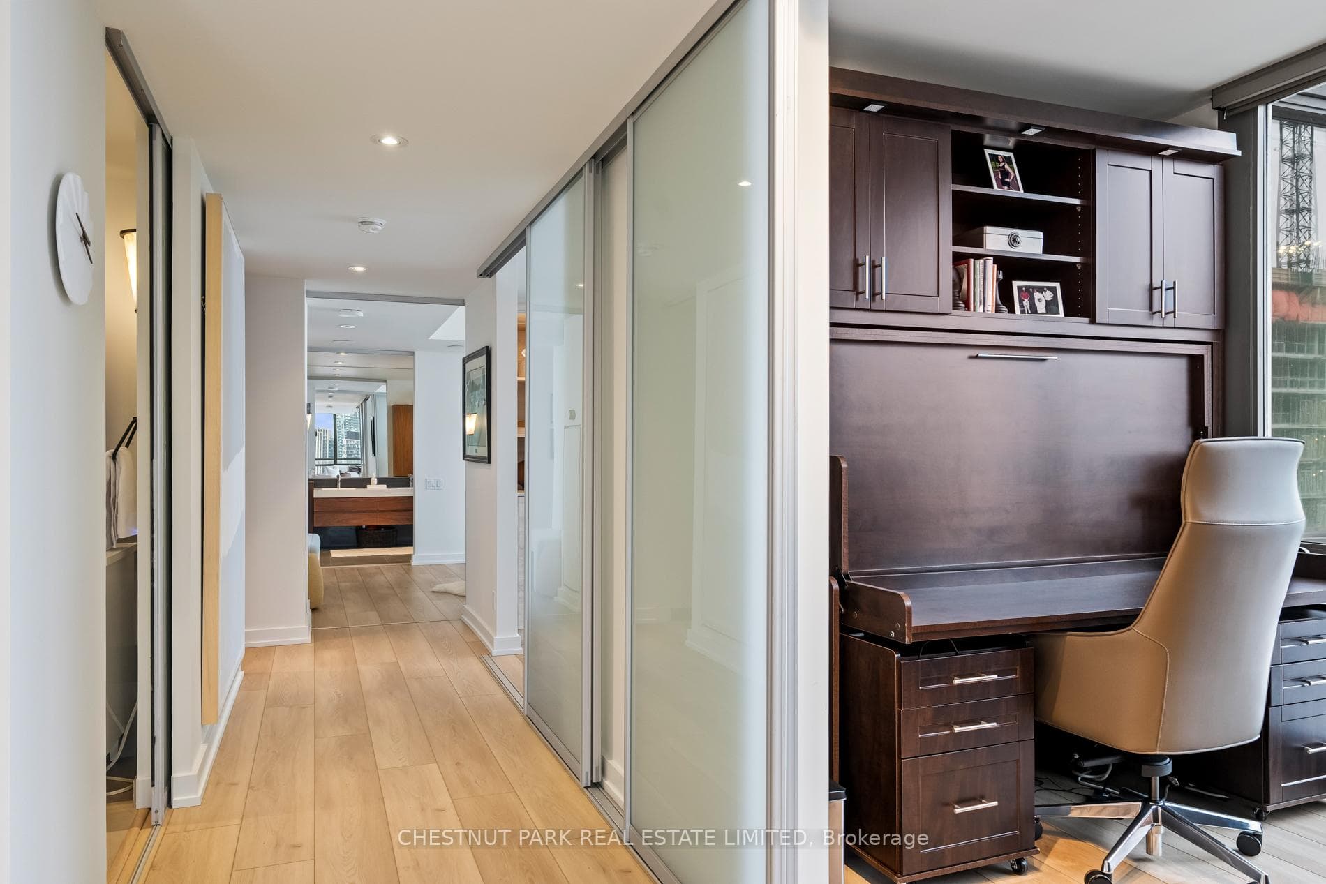 Long Hallway To Primary Suite for Privacy.