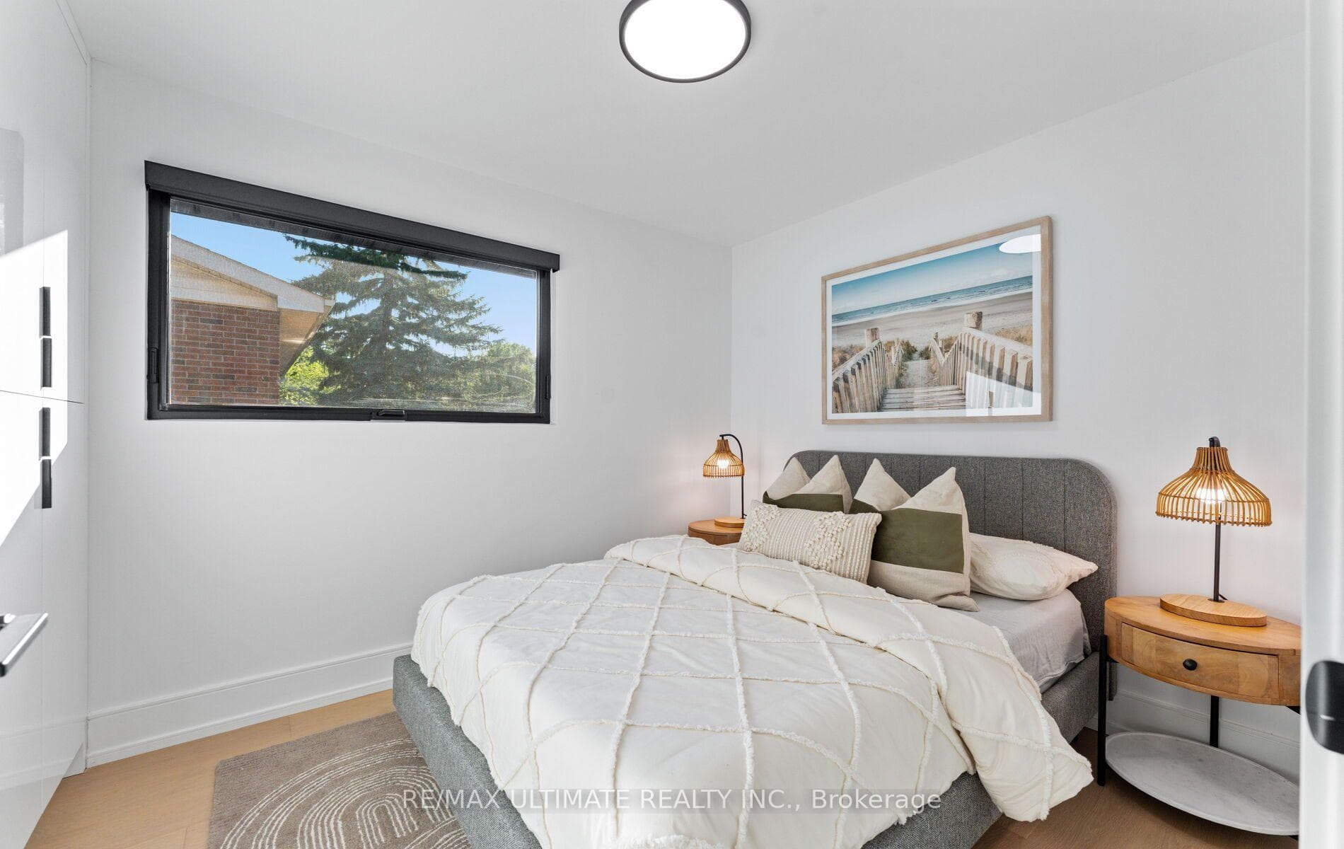 Bedroom with large window