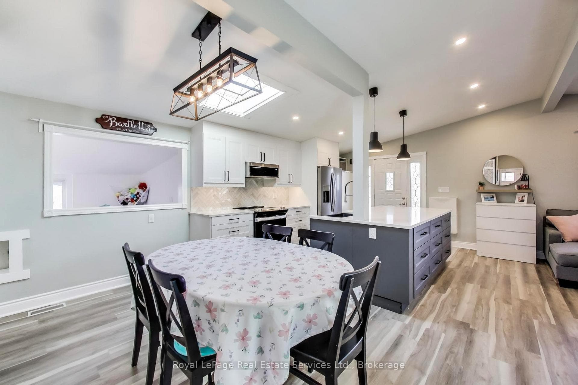 Dining-Kitchen with skylight